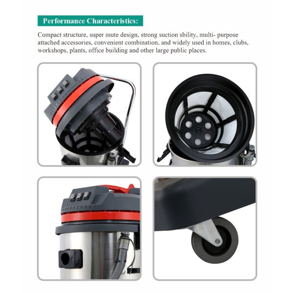 80L 220V Water Filter Wet And Dry Vacuum Machine Domestic Cleaners