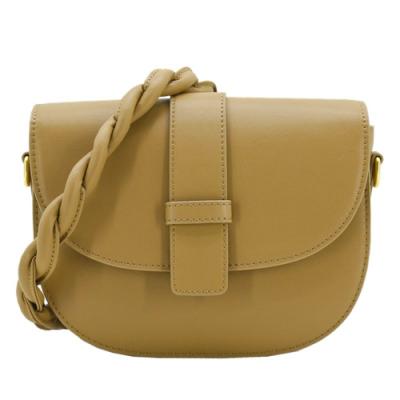 22cm 16cm Leather Saddle Bag Crossbody One Shoulder Hasp Closure Bag