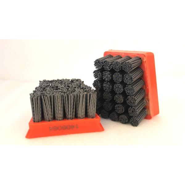 Red Color Diamond Abrasive Brush Wear Resistance , High Efficiency Nylon Filament Brush