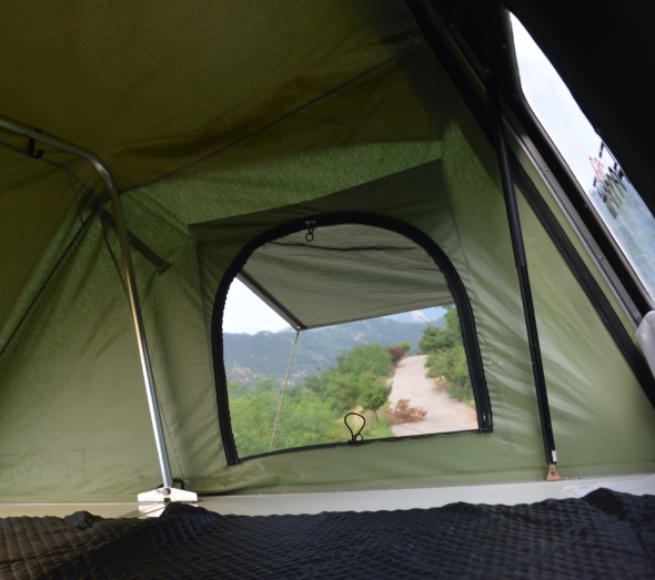 Grey Car Roof Top Tent for Vehicle Diy 4 Person Camping Area 2.4 Square Meters
