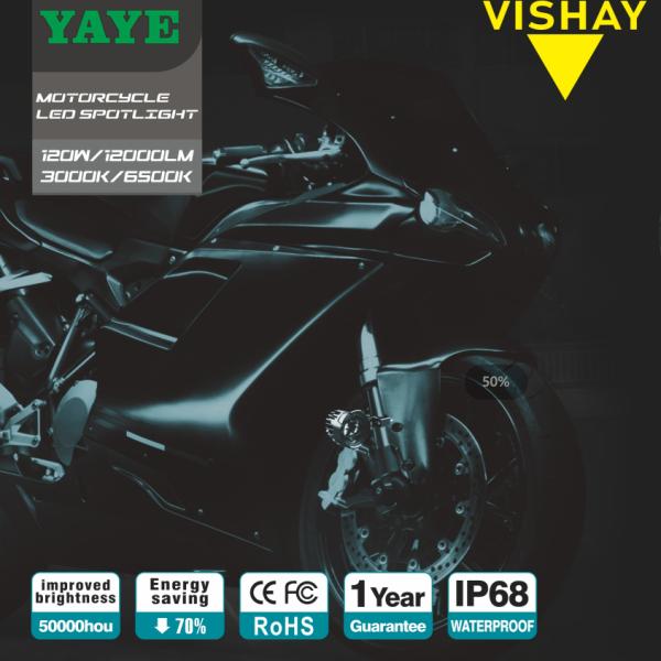 Мотоциклы Скутеры Туман 120W 12000LM / Пара 6500K Белый свет с переключателем фар