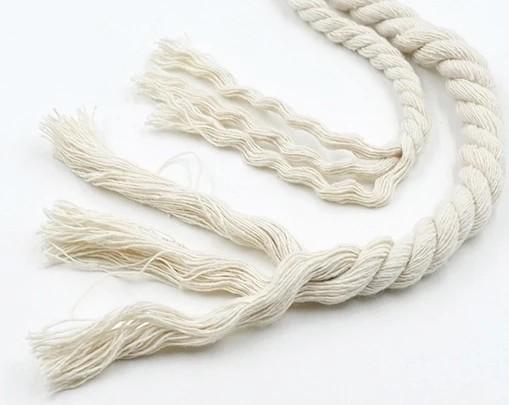 3 Strand Recycle Natural Twist Cord Cotton Rope Versatile for Multipurpose Usage
