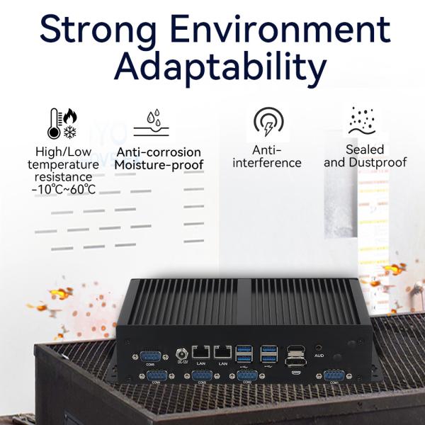 DDR4 Fanless Industrial Mini PC Dual LAN 6COM Intel Core Celeron Series
