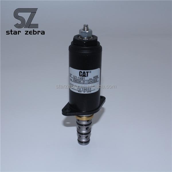 Part Number 121-1491 KWE5K-31 G24DB30 Excavator hydraulic pump Pilot safety lock solenoid valve for E320B E320C E320D E325B