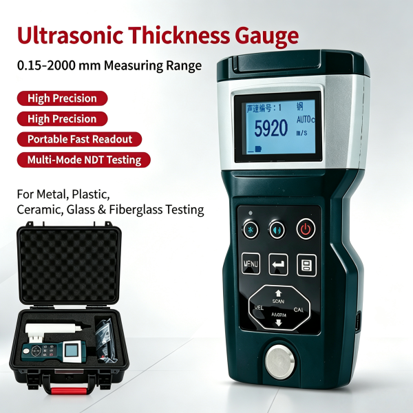 TK-C7 High Precision Digital Ultrasonic Thickness Gauge, 0.15-2000mm Range Multi P-E/I-E/E-E Modes with Bluetooth Data Transmission