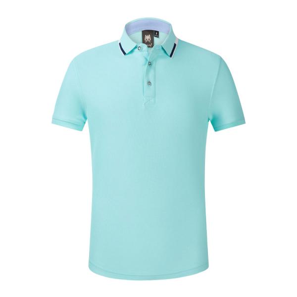 Anti Pilling Cotton Plain Polo Shirts Summer ODM Round Neck Printed