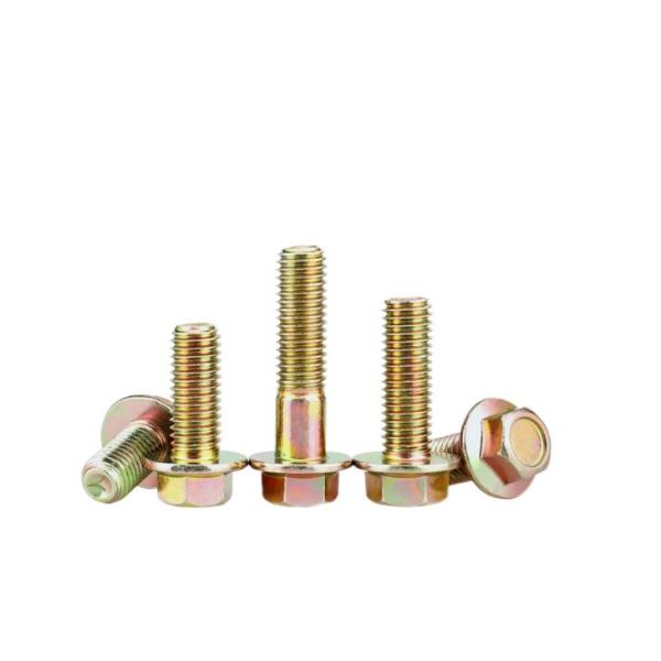OEM Customized Hex Flange Bolts M6 M8 M10 M12 Grade 8.8 10.9 12.9 DIN6921 Zinc Plated