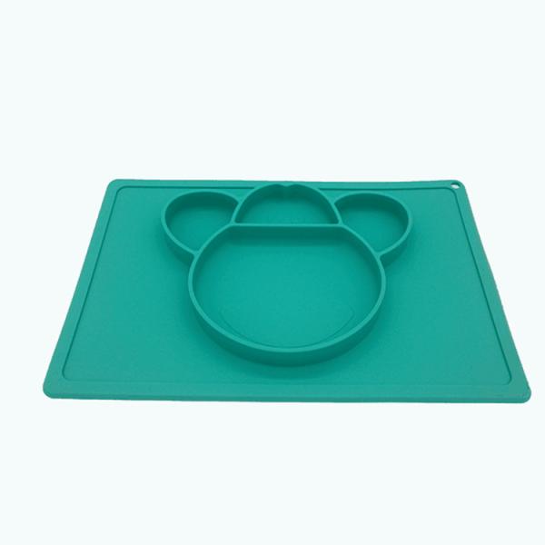Rectangle Silicone Baby Products Silicon Plates For Babies Infant Placemat