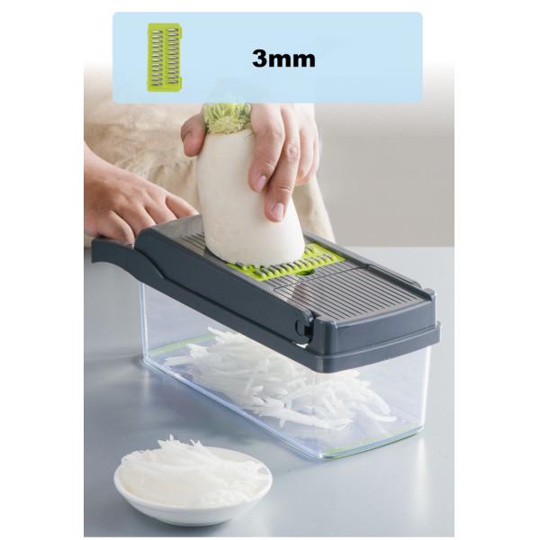 Metal Vegetable Chopper Onion Cutter Multifunctional Slicer Grater With Colander Basket