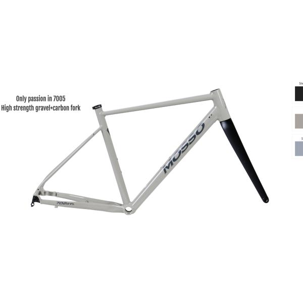 Wide Tire Stock Gravel Bike Frame 700x45c Lightweight Beach Bicycle