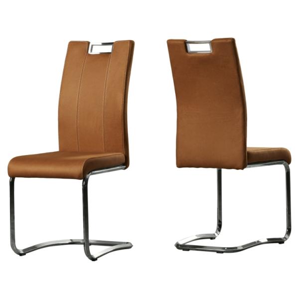 Taupe Faux Leather 60KGS 0.25CBM 43cm Upholstery Dining Chair