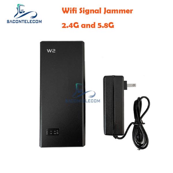 AC240V 3 Channels WiFi Signal Jammer with 20m Range and 4000mAH Portable Battery