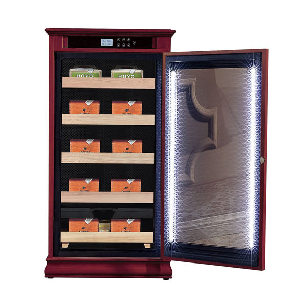 Écran tactile numérique en bois naturel Cigarette électrique Humidor Refroidisseur d'armoire
