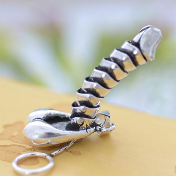 Sterling Silver Movable Pendant Necklace for Men Funny Gift (XH048492W)