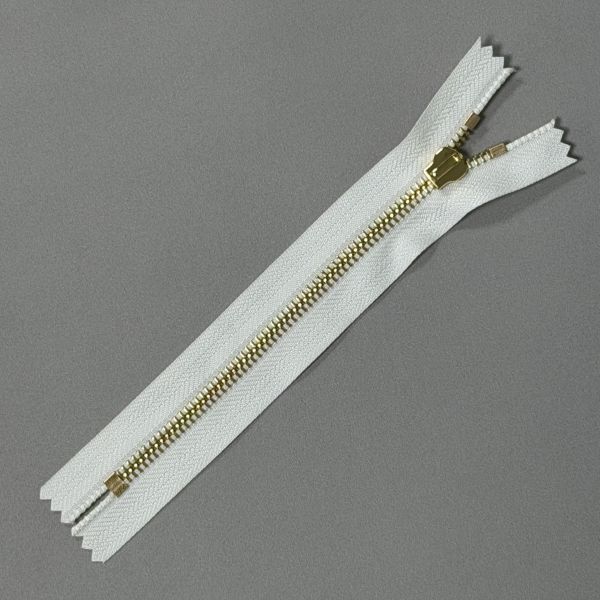 Explosion Resistant #5 Metal Close End Zipper Shiny Gold Salt Spray Resistance