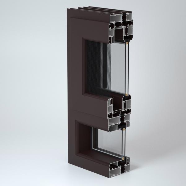 6063 профиля алюминиевых окна T5 пудрят покрытую поверхность