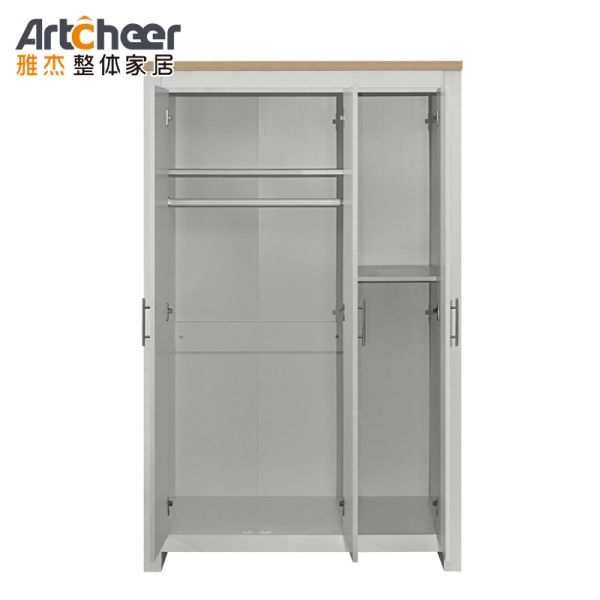Contemporary Solid Wood Wardrobe Closet with Customized Size and Foldable Design for Modern Living Spaces