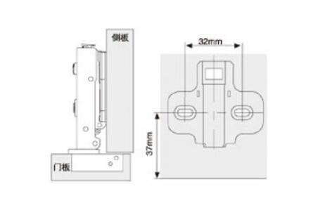Stainless Steel Hydraulic Hidden Cabinet Door Hinges Self Closing Full Overlay
