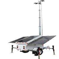 Tour phare solaire mobile Mast 7m / 8m / 9m Tour phare de construction Tour phare de remorque