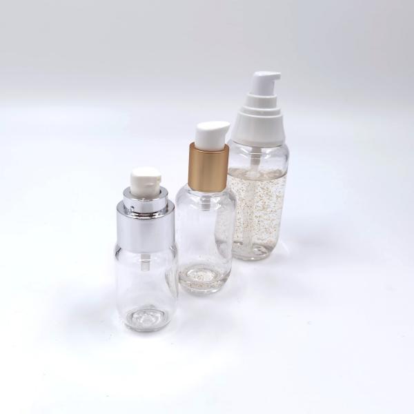 Deluxe Transparent PET Cosmetic Bottles Lotion Eye Cream 30ml 50ml 100ml