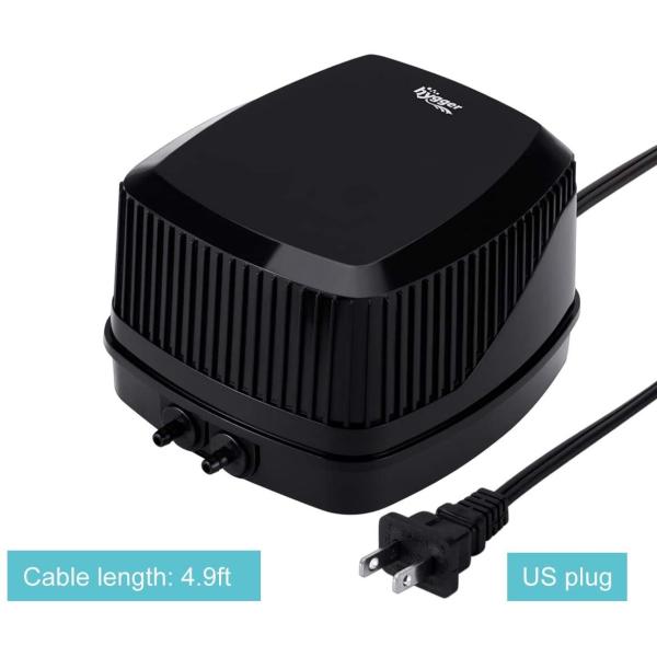 16L/ Min 10W Aquarium Air Pump Quiet Oxygen Air Aerator Pump 600 Gallon