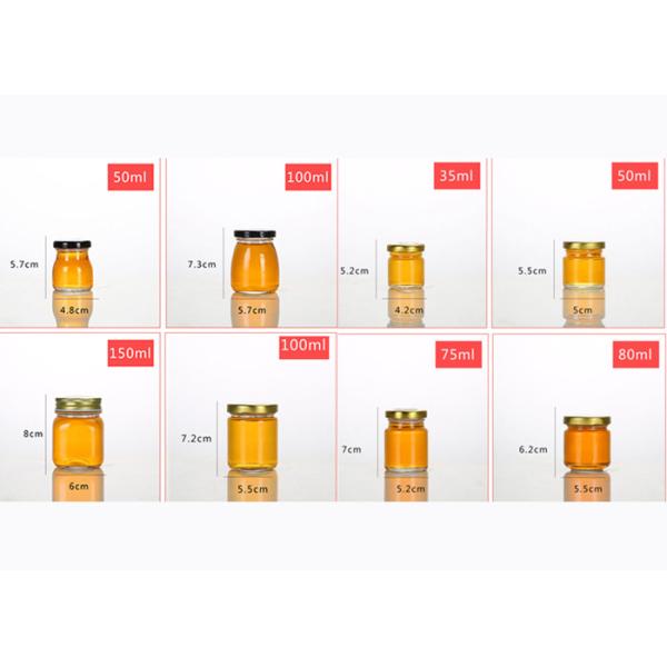 Мини стеклянные опарникы меда, пустые бутылки 25ml 35ml 75ml 100ml меда