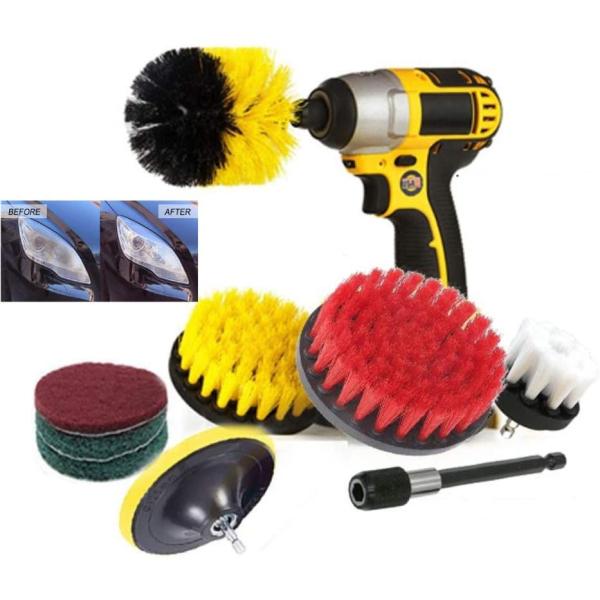 Drill Brush Power Scrubber Brush Cleaning Kit 10Pcs Drill Brush Attachment