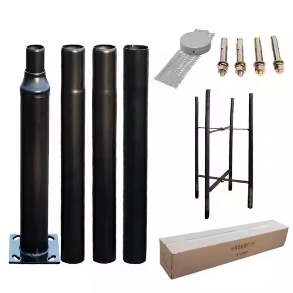 Galvanized Steel Pipe Light Pole 2.5m 3m 3.5m 4m 5m 6m Split Street Lighting Poles