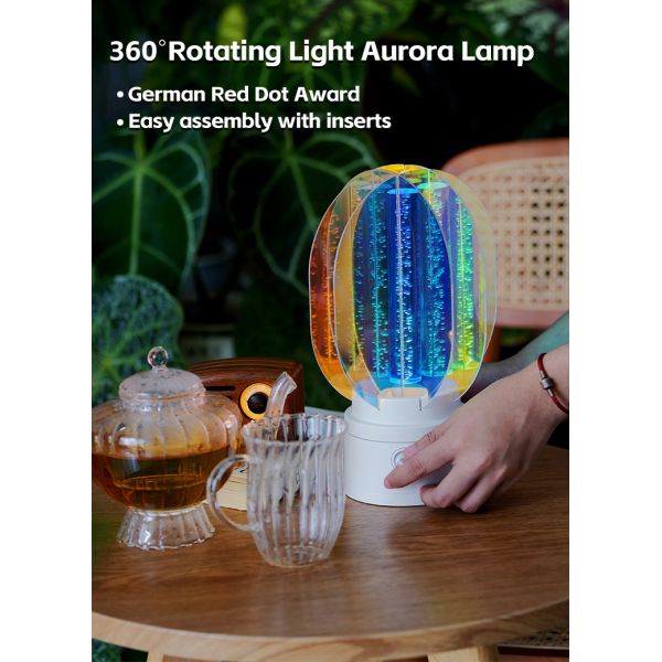360° Rotating Light and Shadow Aurora Desktop Night for Lamp Desktop Gift