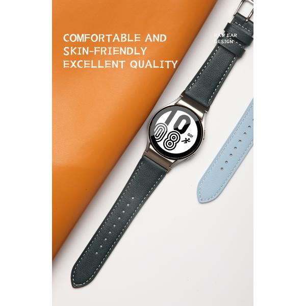 20мм кожаная лента для Samsung Galaxy Watch 4 Quick Release Настоящая кожаная лента