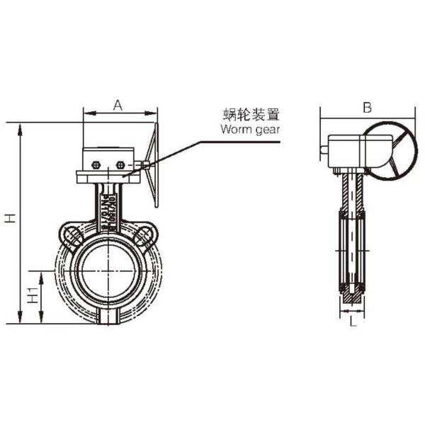 Стиль PTFE вафли выровнял клапан-бабочку Ggg40 Ptfe выровнял клапан-бабочку DN80 PN10 с мягким Backrest