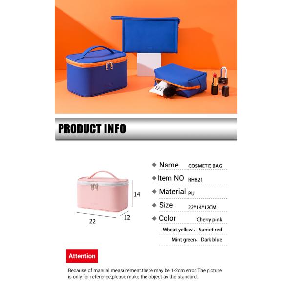 Portable PU Hanging Cosmetic Bag Ladies Cute Waterproof Hanging Toiletry Bag