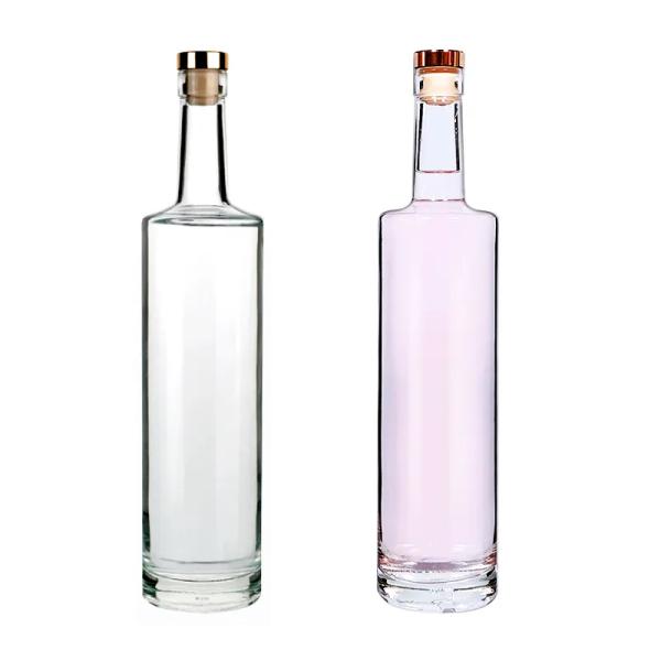 Sleek Appearance 750ml Custom Glass Bottle for Liquor Gin Brandy Rum Vodka and Spirit