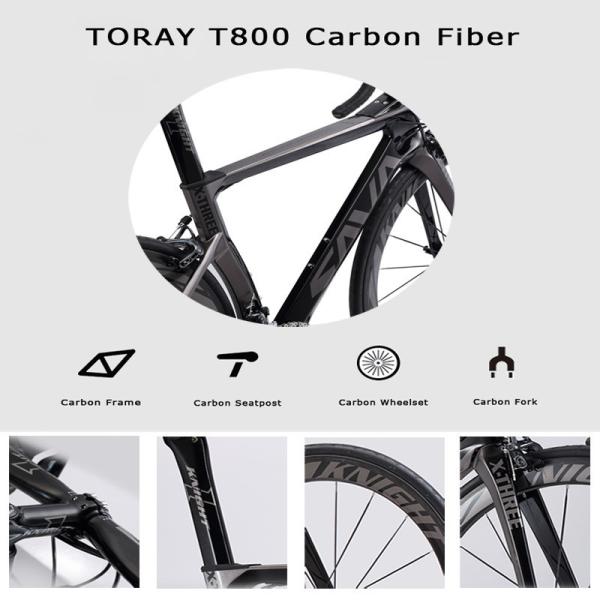 7.9kg Lightweight Carbon Bike 44cm 47cm with 25C Tire
