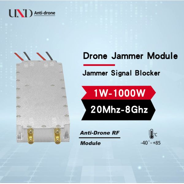 50W 6500-7200 MHz High-Power RF Amplifier Module with 24-28V and 132x53x17mm Size for Wireless & RF Applications