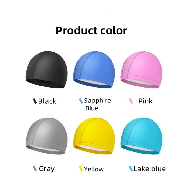 Customization Silicone Swimming Hat Stylish Swim Caps Pure Color