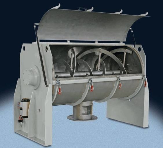 Food Mixing Tanks Horizontal Powder Ribbon Mixer , Liquid Powder Mixing Equipment