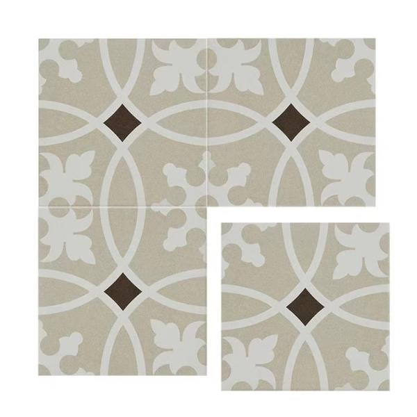 Beige Ceramic Rustic Tile 20x20cm Indoor Floor Wall
