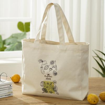 Lona bege Tote Bag do algodão das senhoras da forma com logotipo impresso feito sob encomenda