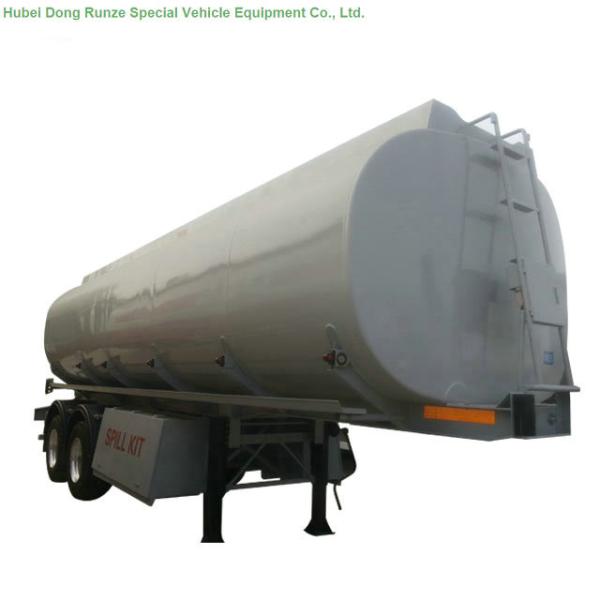 Stainless Steel Fuel Tank Semi Trailer With 30KL - 40K Liter Capacity 2 Axle