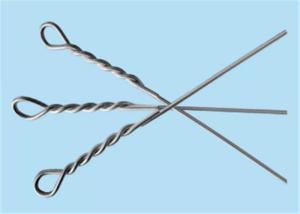 2.5m comprimento 12 gauge single loop galvanizado fio de liga
