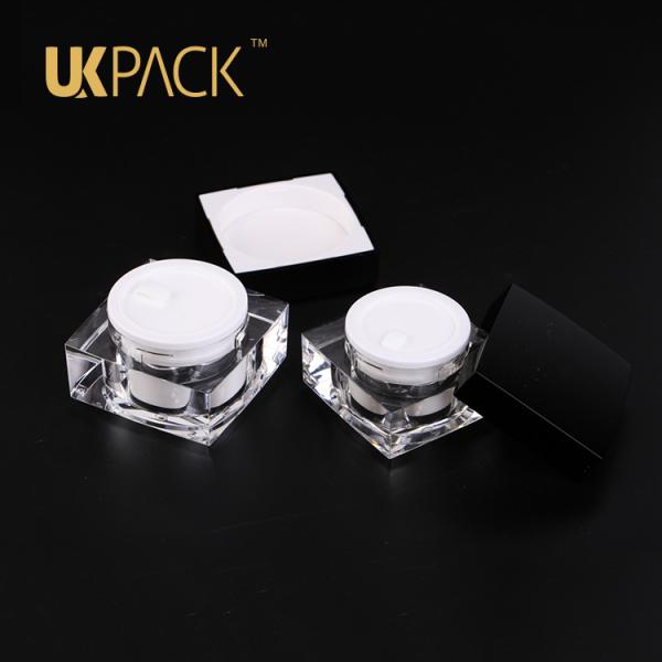 Square Acrylic Cosmetic Cream Jars High Grade Skin Care Empty Cream Jars
