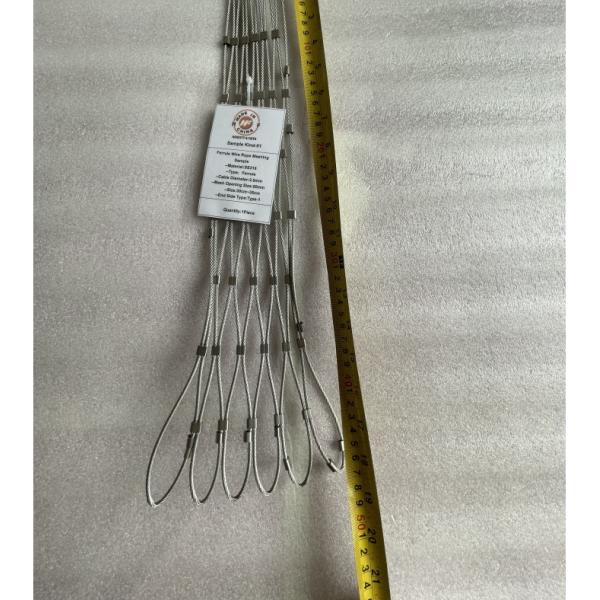 50m*50mm Hole Size 2.5mm Wire Diameter Ferruled Stainless Steel Rope Mesh For Zoo Use