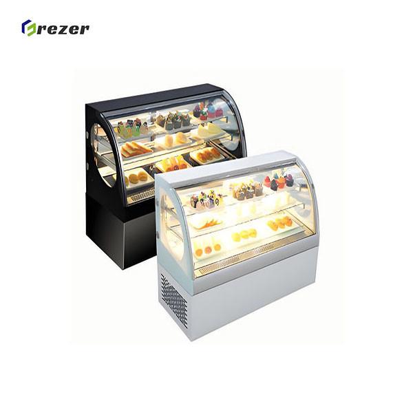 Vitrine réfrigérée à gâteaux 900MM 450L Réfrigérateurs commerciaux d'exposition de gâteaux 724W avec porte vitrée
