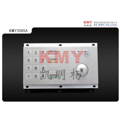 FCC 100*196mm Function Keypad Kiosk Metal Keyboard With Trackball