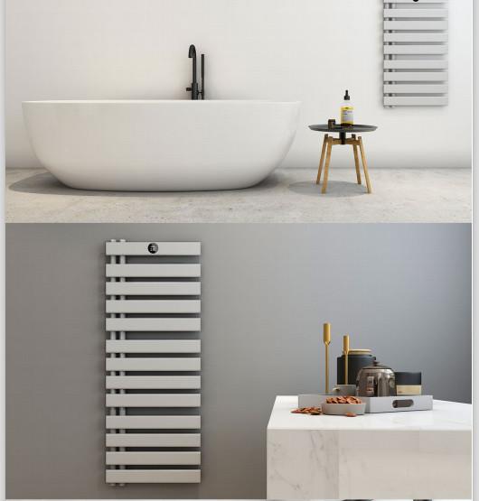 Wall Mounted Heating Drying Rack Waterproof IP 44 Silver Color 2 Years Warranty