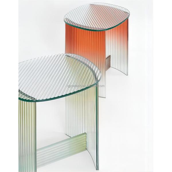 Customized Color Frosted Glass Door Fluted Moru Tempered Glass for Interior Home Decoration