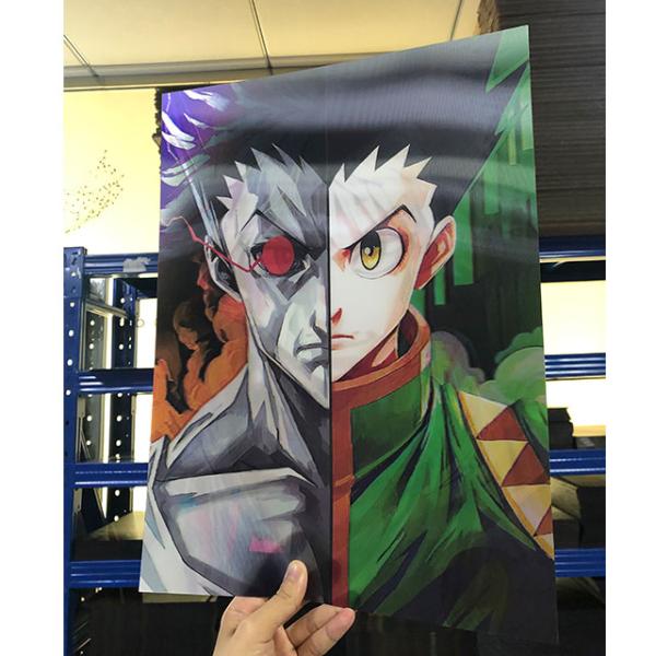 3D Lenticular Anime Wall Posters Hunter X Hunter Triple Transition Pictures Flip