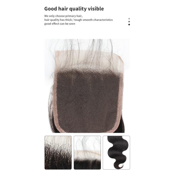 13x4 Lace Frontal Peruvian Body Wave Remy Human Hair Closure 8A Washable