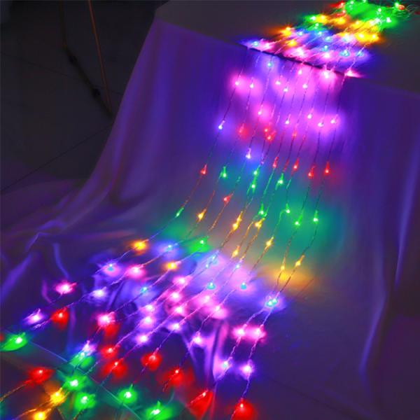 10000 Hours Lifespan LED Waterfall Flowing Light Strings for Christmas Room Decoration